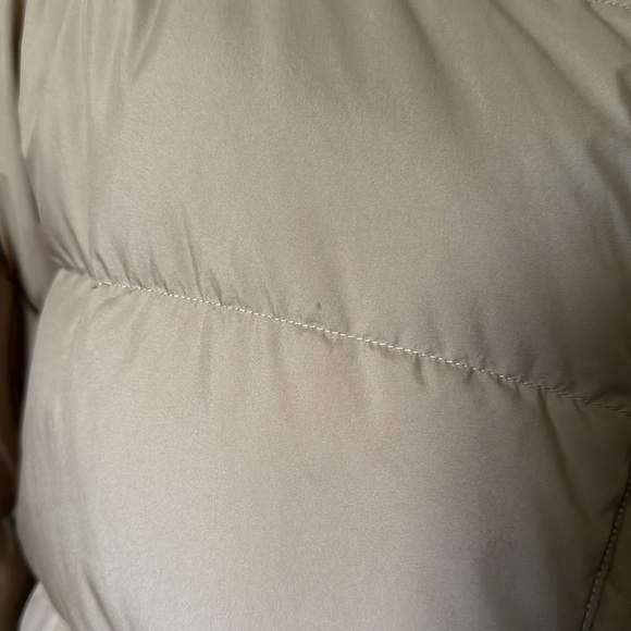 Theory Offset Down Puffer Coat Jacket Pecan Sz P - Picture 10 of 15